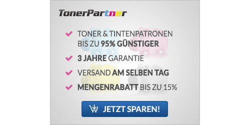 TonerPartner - Bis zu 95% günstiger - 3 Jahre Garantie - Versand am selben Tag - Mengenrabatt bis zu 15%
