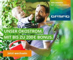 GASAG - Unser Ökostrom mit bis zu 200€ Bonus