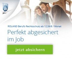 ROLAND Rechtschutz - Berufs-Rechtsschutz ab 12,34€ pro Monat