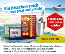 WestLotto - Online Rubbellose - Ein bisschen reich von jetzt auf gleich