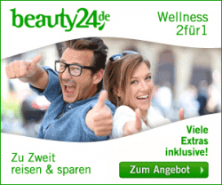 beauty24 - Traumhaft günstig ins Wohlfühl Wochenende. Übernachtung & Frühstück für die 2. Person sind gratis